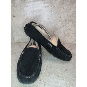 UGG Ansley Slippers Women Sz 11 Leather Sheepskin Comfort Cozy Moccasin Shoes